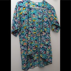 LulaRoe patterned open cardigan